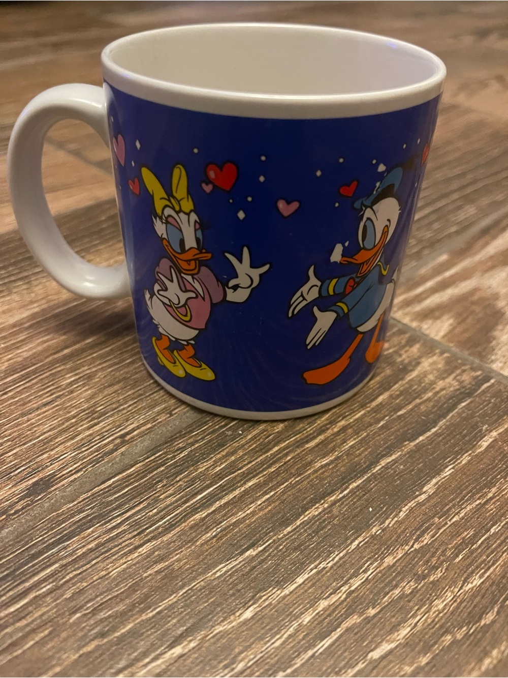 Disney Vintage Donald, Daisy and Friends Ceramic Mug with White Handle